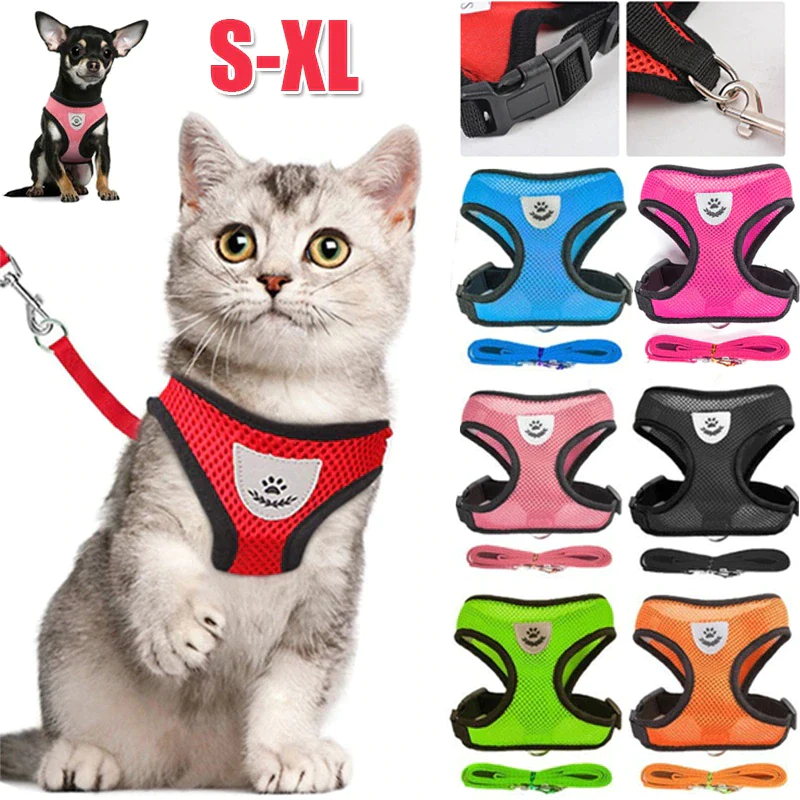 AirMesh Reflective Pet Harness & Leash Set