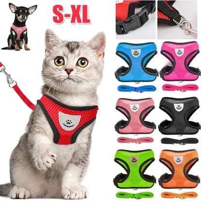 AirMesh Reflective Pet Harness & Leash Set