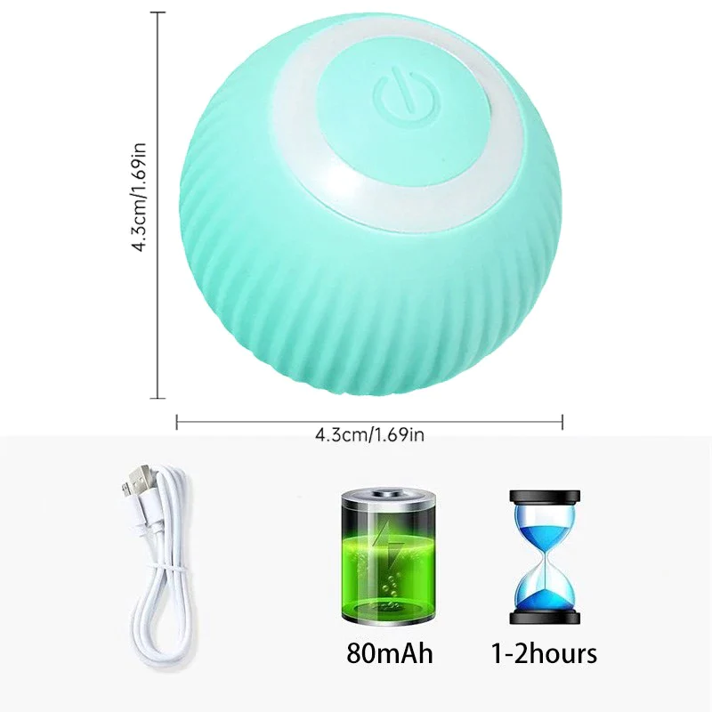 Smart Self-Rolling Pet Ball Toy