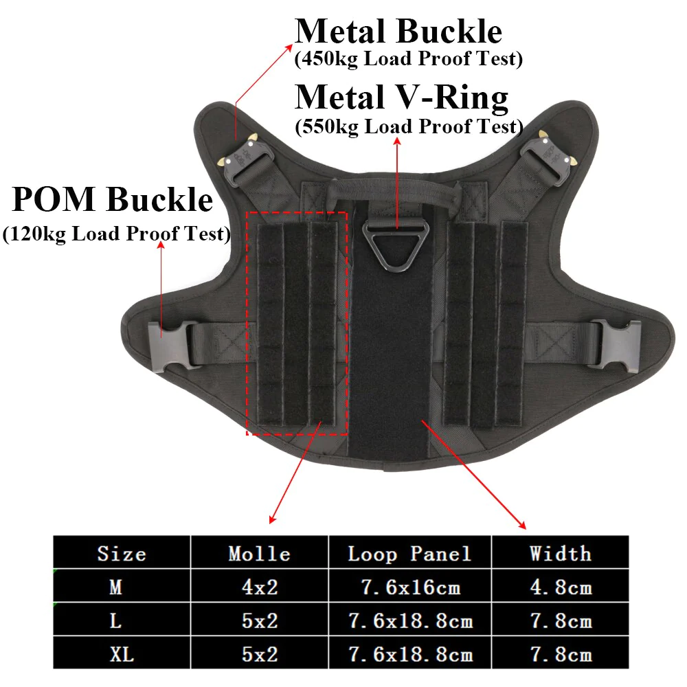 Tactical Adjustable Dog Harness