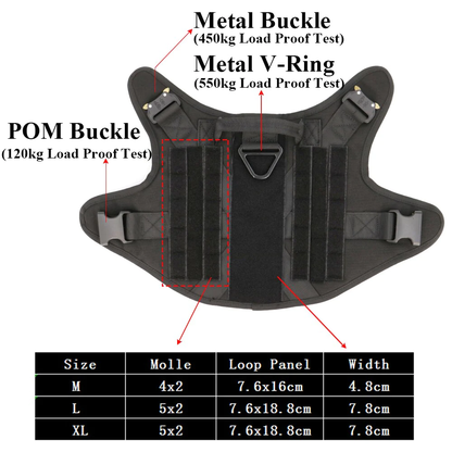 Tactical Adjustable Dog Harness