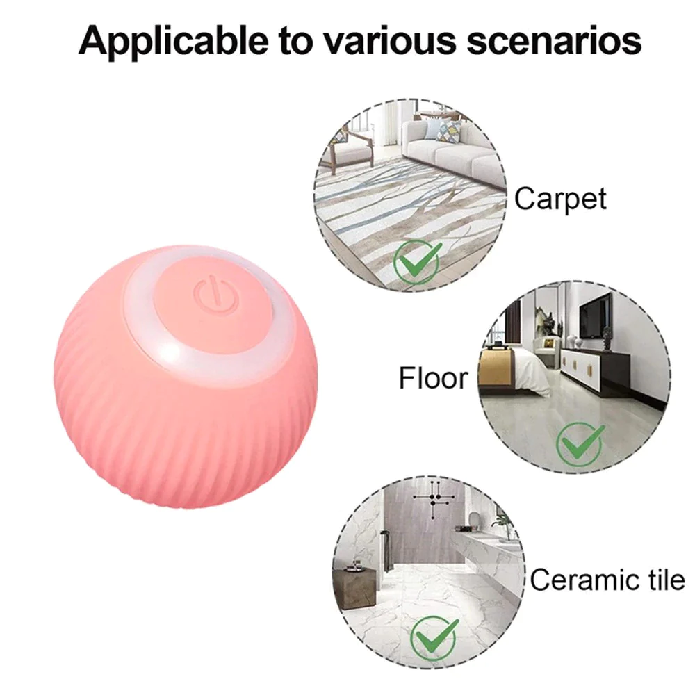 Smart Self-Rolling Pet Ball Toy